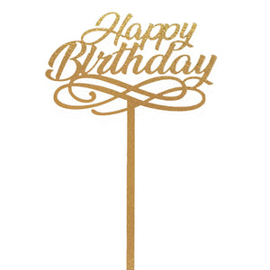 Happy Birthday Flower Bouquet Topper