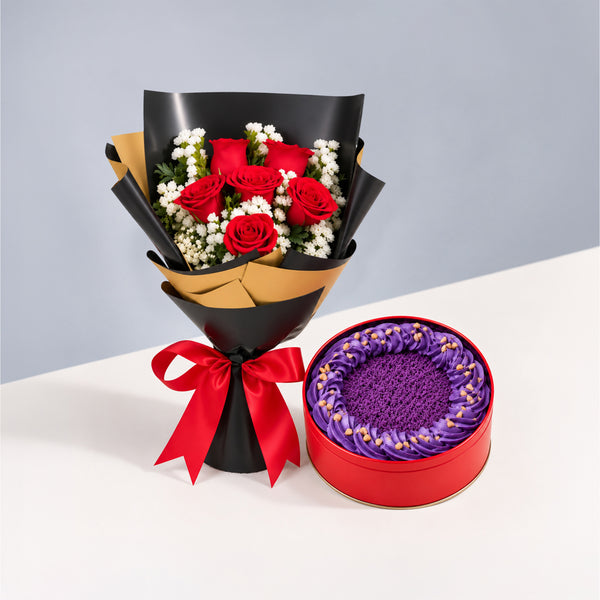Hot Romance + Ube Royale Tin Cake Bundle