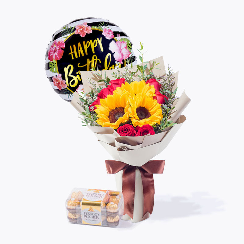 Sunset Roses Birthday Bundle