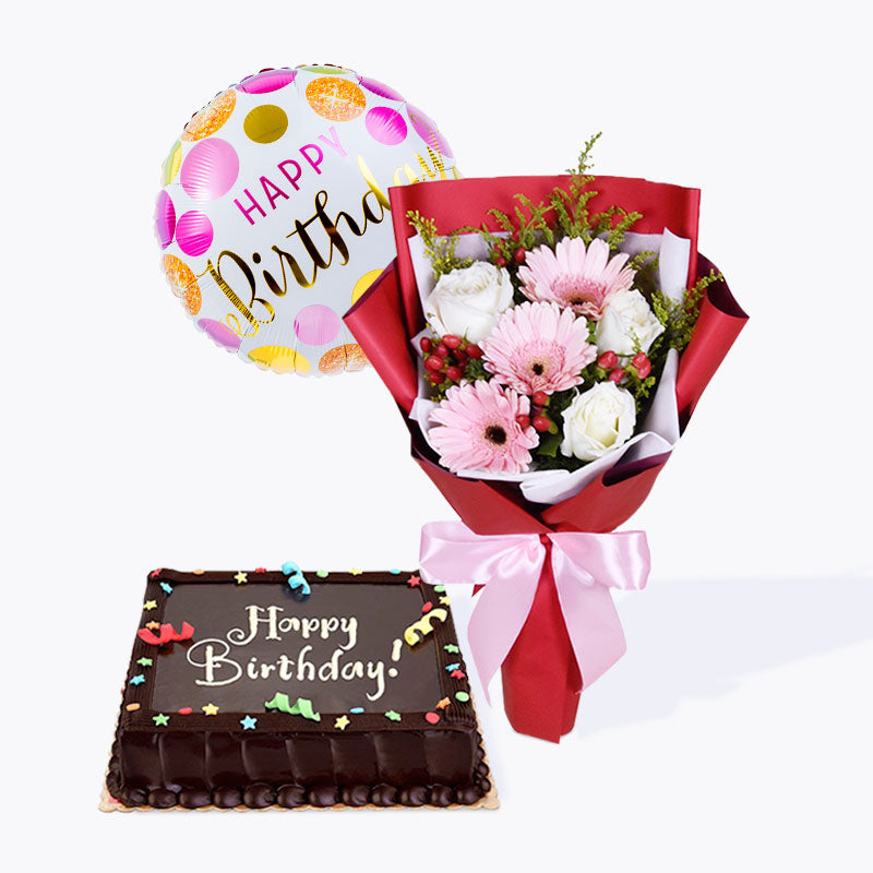 Pink A Boo + Happy Birthday Cake Bundle