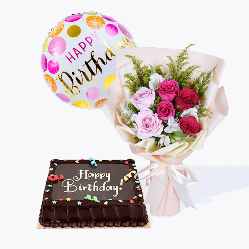 La Vie En Rose + Happy Birthday Cake Bundle