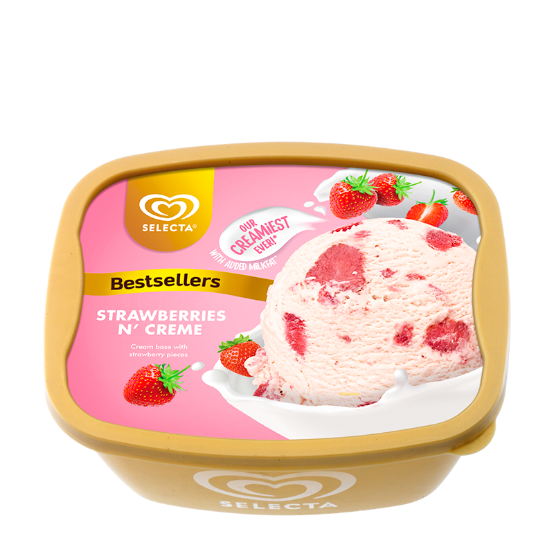 Selecta Supreme Strawberries & Cream Ice Cream (1.3L)